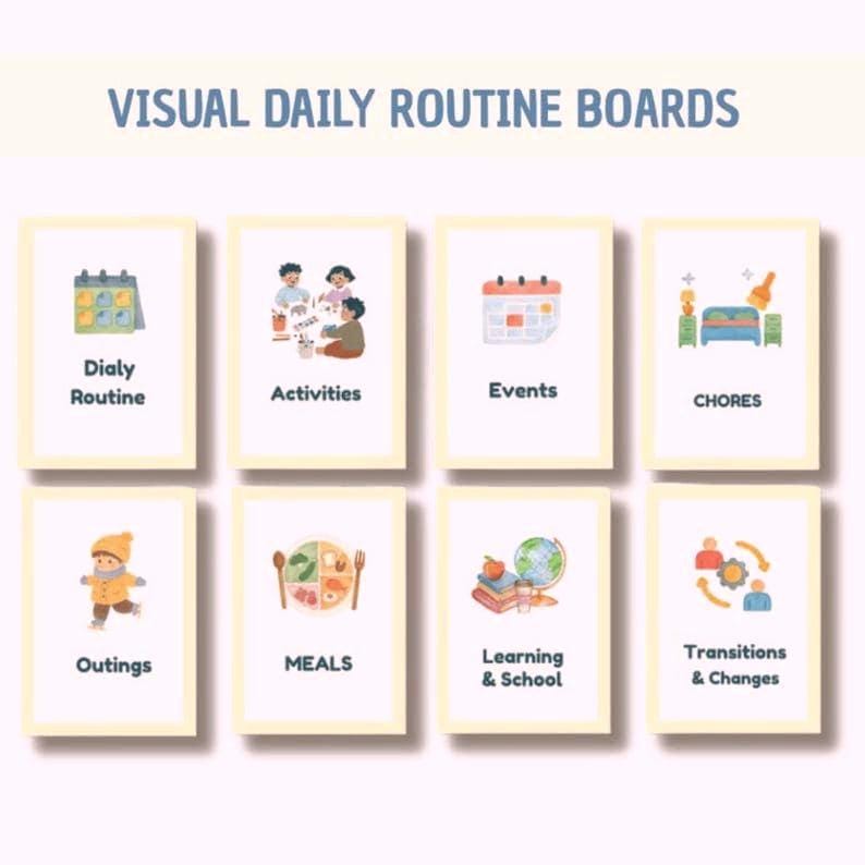 Visual Daily Routine Cards for Autistic & ADHD Children image 3