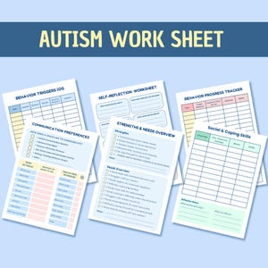 Autism Care Progress Planner: Visual Cards, Behavior Tracker (Printable & Digital) image 6
