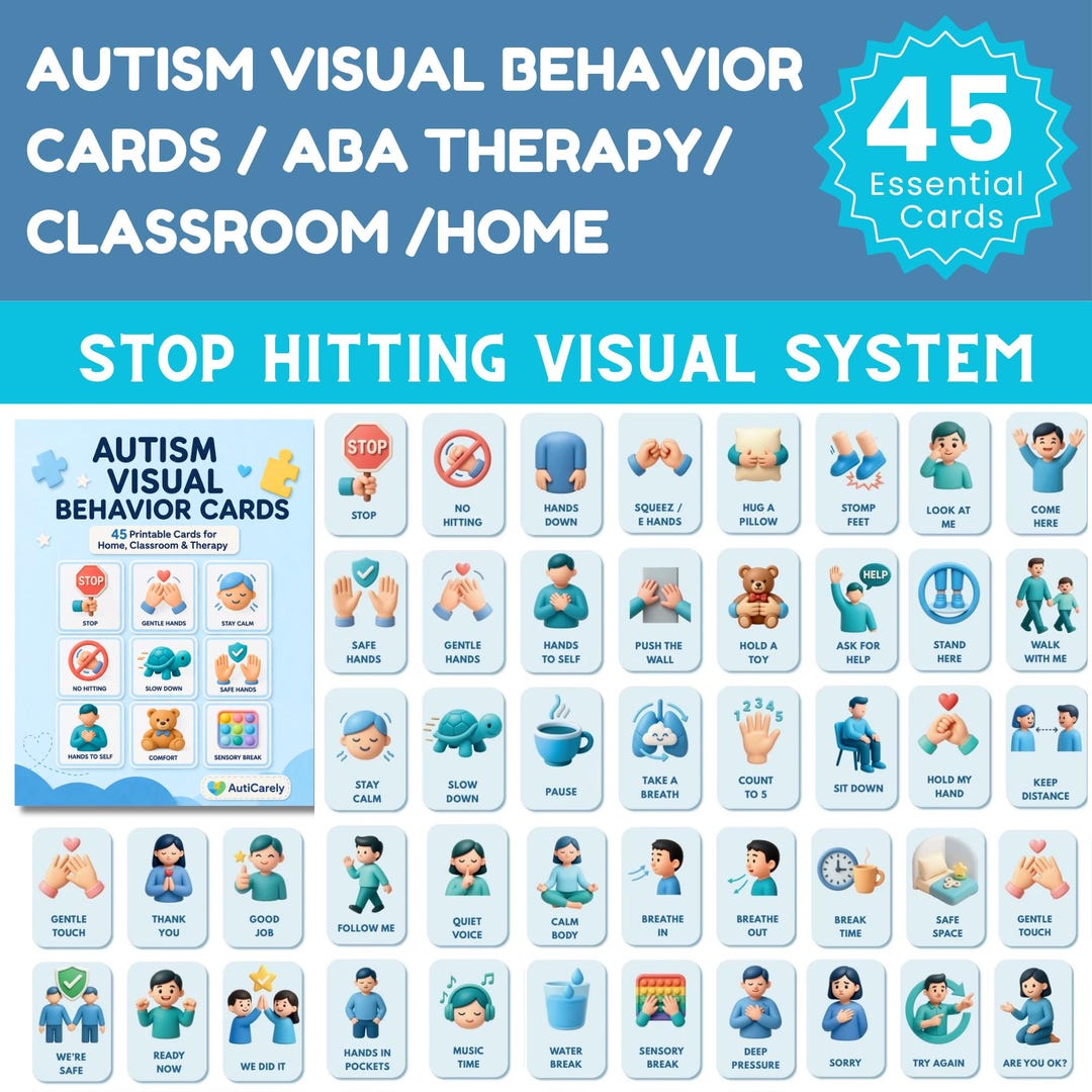 Finally Calm the Hitting and Meltdowns | 45 Autism Behavior Cards for ...