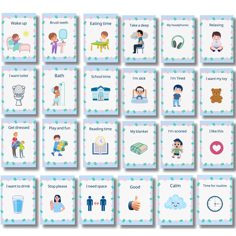 Autism Care Progress Planner: Visual Cards, Behavior Tracker (Printable & Digital) image 19