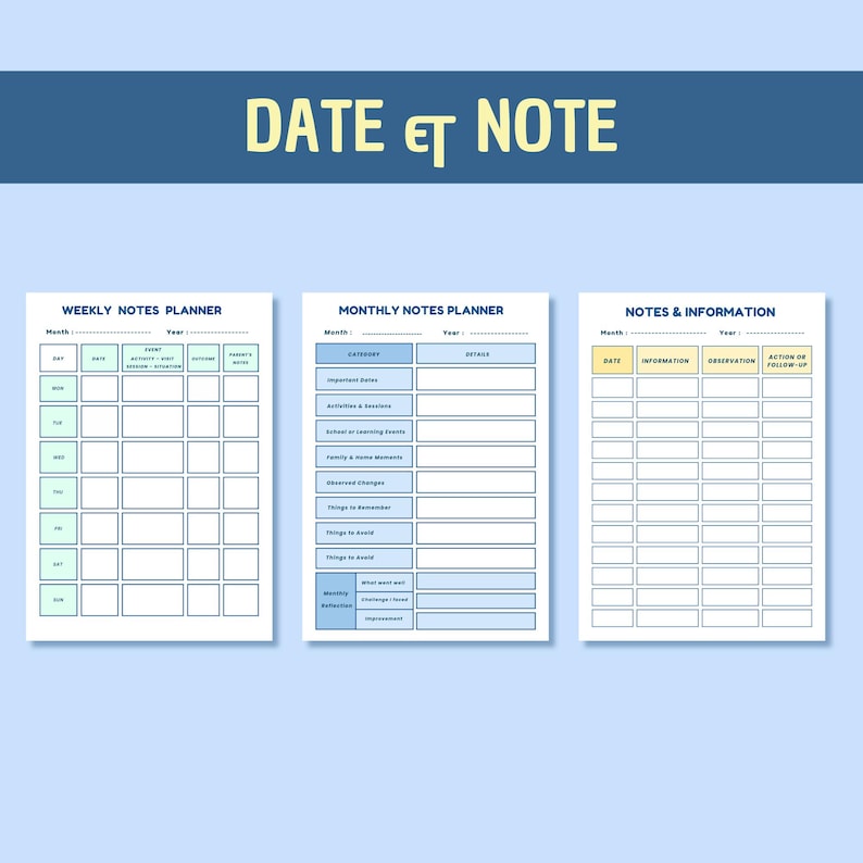 Autism Care Progress Planner: Visual Cards, Behavior Tracker (Printable & Digital) image 13