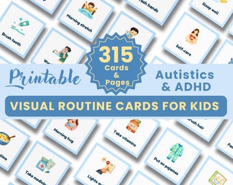 Visual Daily Routine Cards for Autistic & ADHD Children