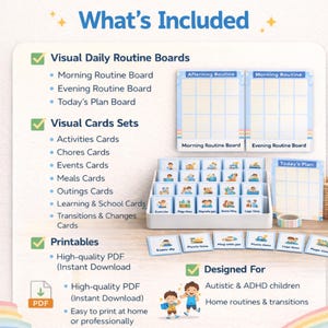 Visual Daily Routine Cards for Autistic & ADHD Children image 8