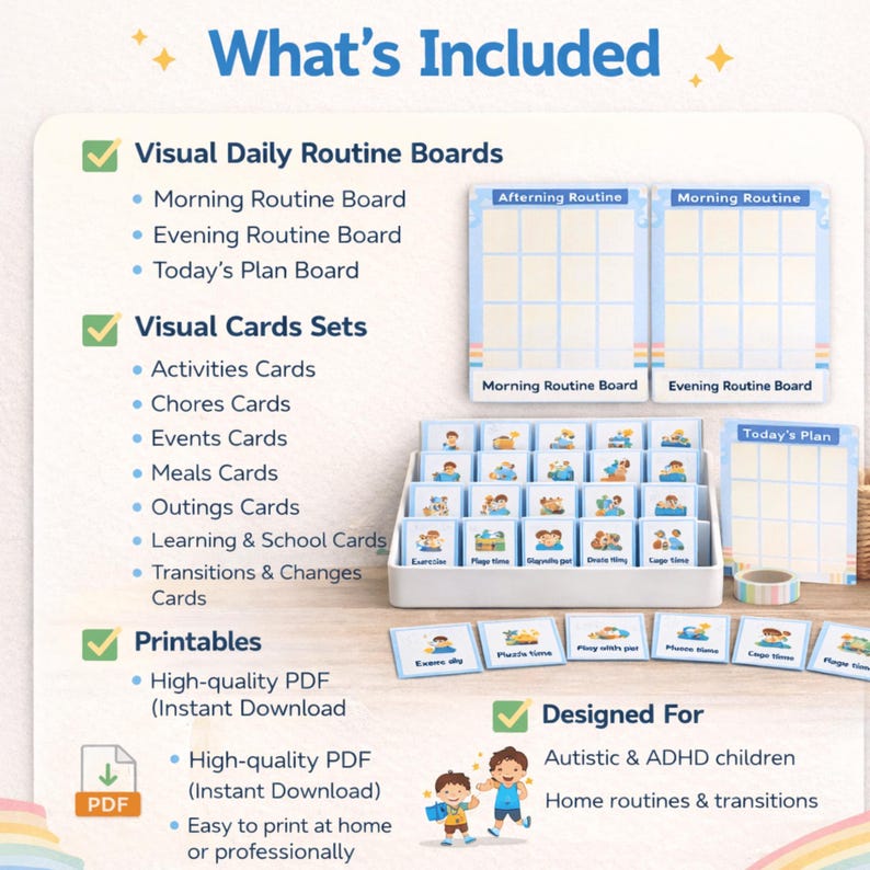 Visual Daily Routine Cards for Autistic & ADHD Children image 8