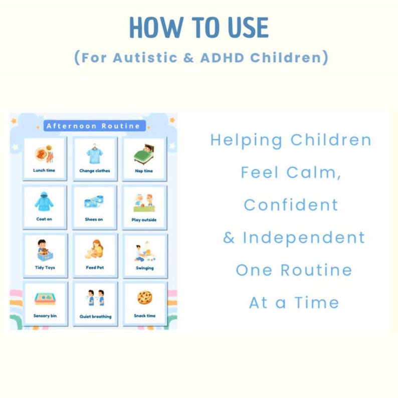 Visual Daily Routine Cards for Autistic & ADHD Children image 9