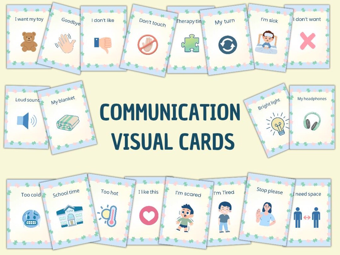 Autism Visual Cards Set | Communication, Emotions, Routine (digital PDF ...