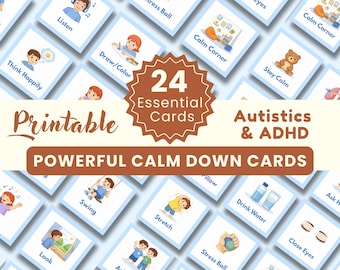 Cartes « Calm Down Choice » – adaptées aux personnes autistes