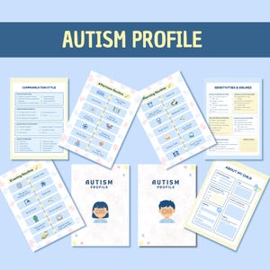 Autism Care Progress Planner: Visual Cards, Behavior Tracker (Printable & Digital) image 4