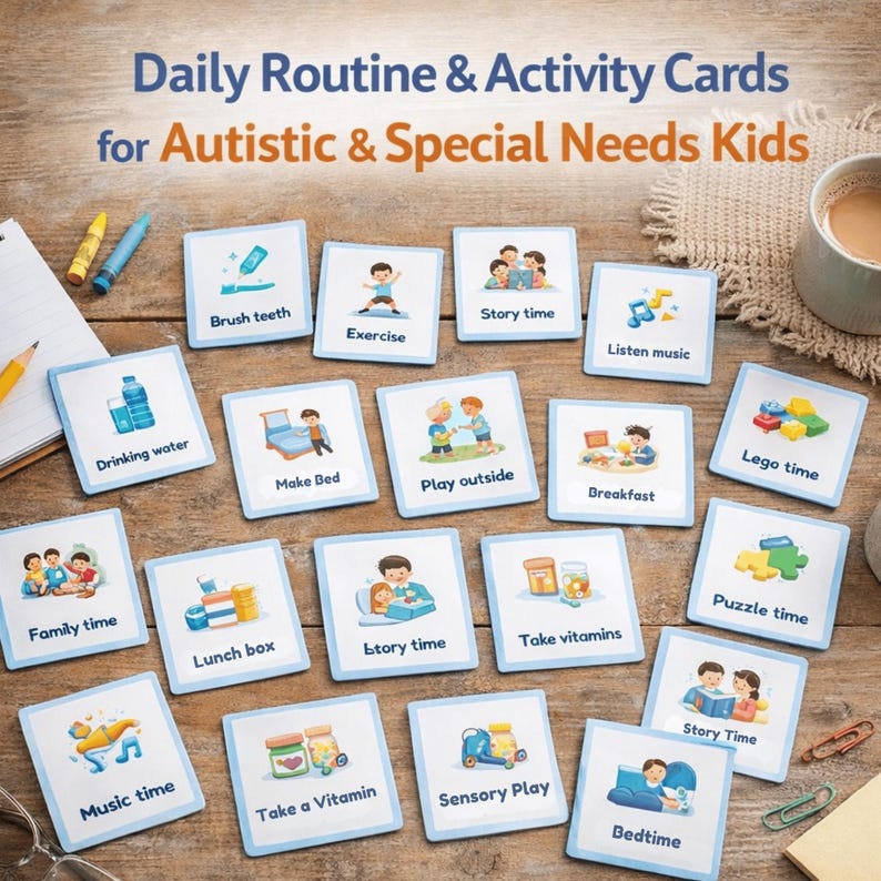 Visual Daily Routine Cards for Autistic & ADHD Children image 10