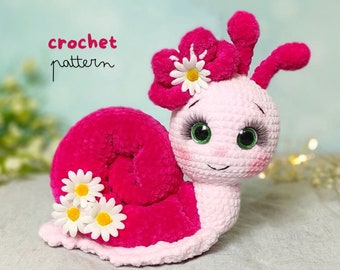 Crochet Pattern Snail Amigurumi plush snail