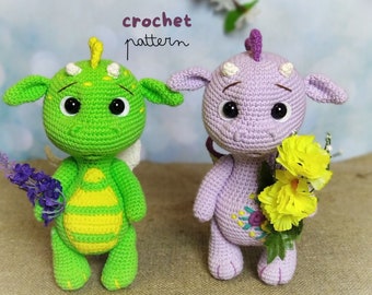 Crochet Dragon PATTERN Little Dragon Amigurumi toys