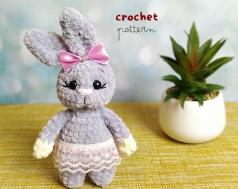 Little bunny plush crochet pattern EASTER bunny PATTERN