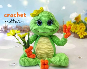 Frog Crochet pattern Amigurumi frog crochet