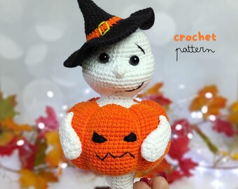 patrón de crochet FANTASMA amigurumi patrón de Halloween