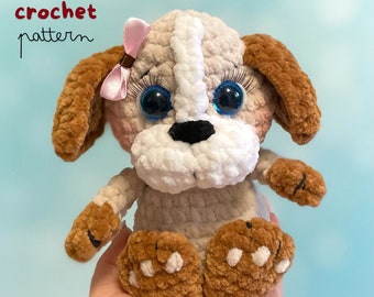 Patrón de ganchillo de cachorro Patrón de cachorro de peluche Patrón de perro de ganchillo