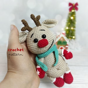 Reindeer Crochet PATTERN Christmas Reindeer AMIGURUMI deer