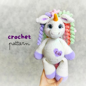 Unicorn crochet PATTERN Plush unicorn amigurumi