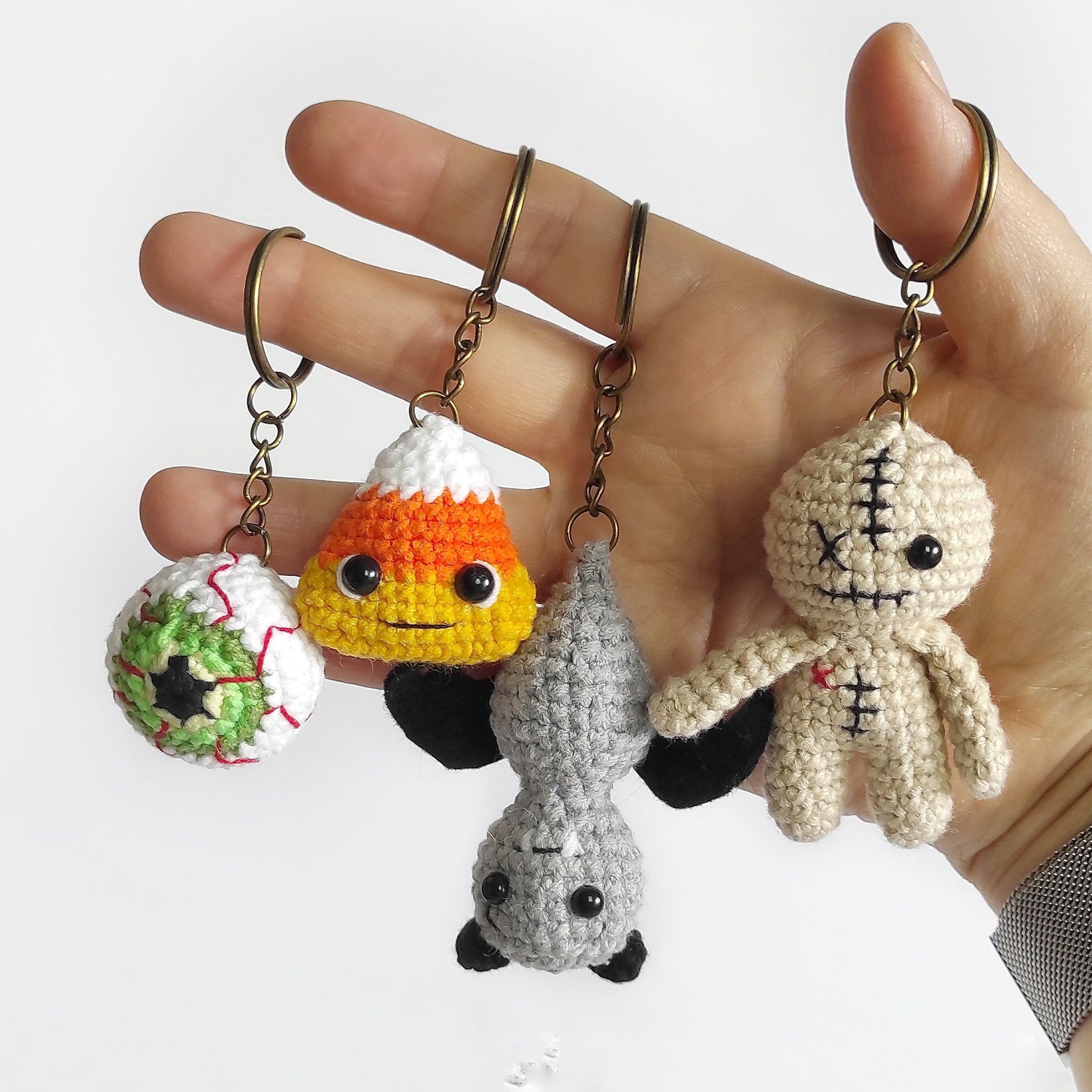 Crochet Pattern Key Ring Halloween Amigurumi Key Ring - Etsy
