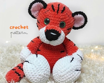 crochet pattern Tiger plush tiger Amigurumi
