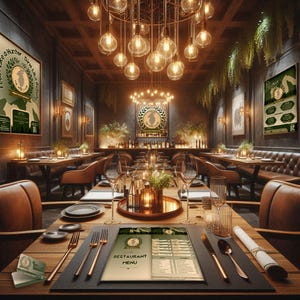 Specialty Cuisine Restaurant Canva Templates: Logo, Menu, Posters, Flyers and VIP Cards