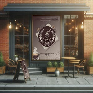 Cartaz de cafeteria - Modelo editável do Canva