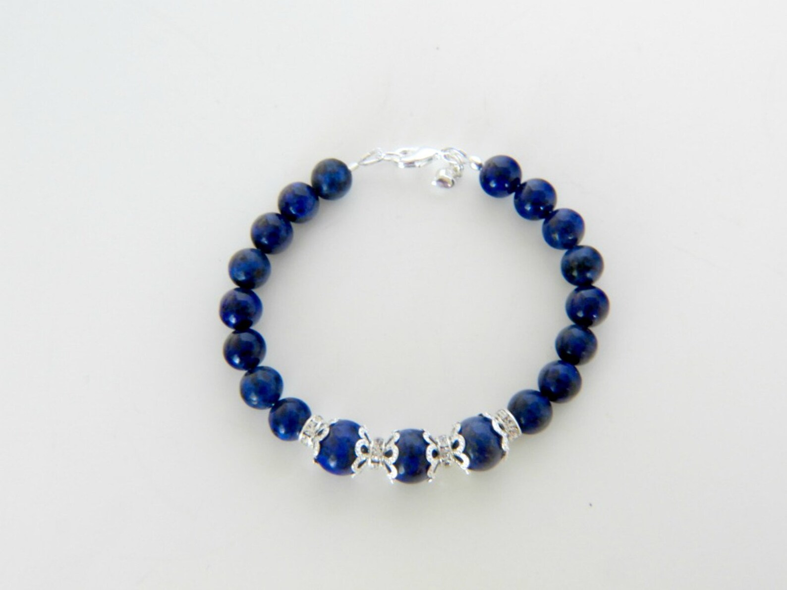 Lapis Bracelet Women Lapis Bracelet Silver Lapis Bracele | Etsy