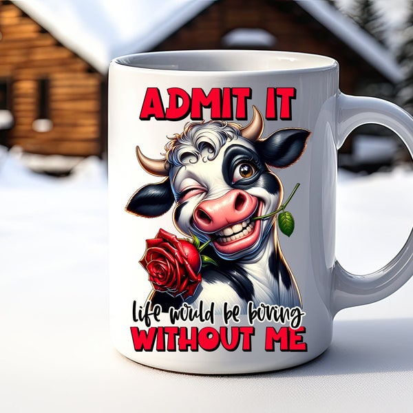 Adorable Cow Cup: Don't Deny It, I'm the Perfect Gift - A Fun and Memorable Cow Mug, Elevate Any Occasion with This Unique and Funny Gift