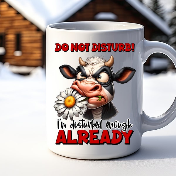 Funny Cow Mug, Best Gift Idea For Animal Lovers, For Dad, For Mom, Cow Enthusiasts, or Anyone Who Appreciates a Good Laugh, White Coffee Cup