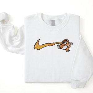 Pokemon Charmander Embroidered Sweatshirt - Pokemon Inspired, Flying Dragon, Dragonair - Gift For Him & Her - Embroidery Sweater