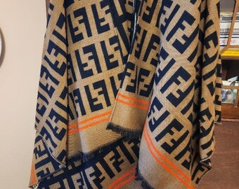 Fendi FF Wrap Poncho Scarf