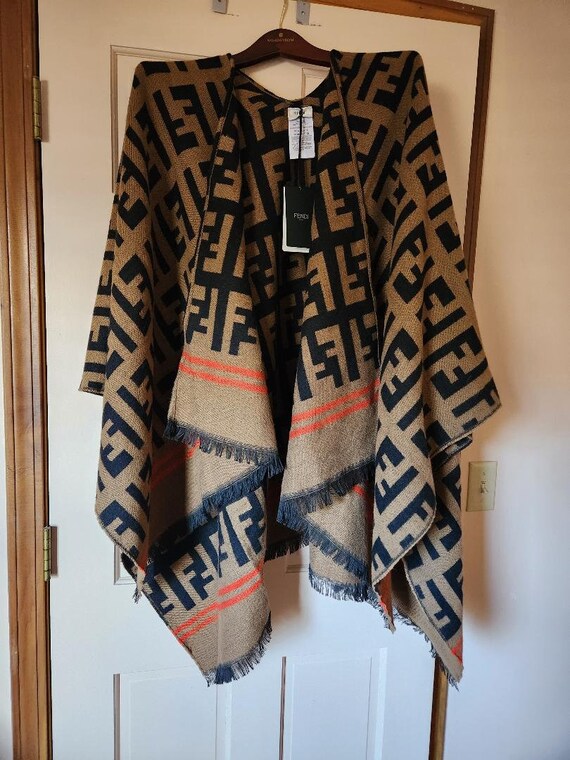 Fendi FF Wrap Poncho Scarf - image 3