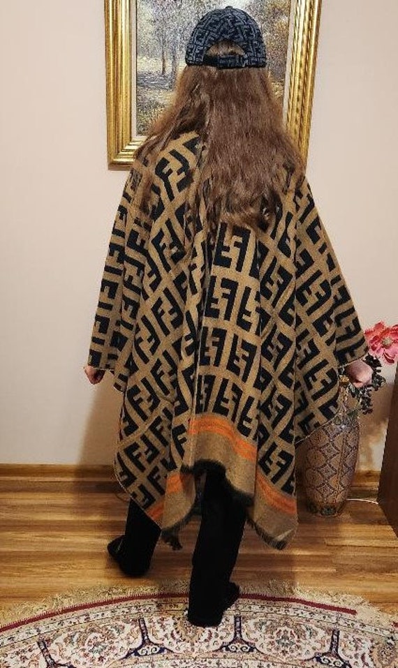 Fendi FF Wrap Poncho Scarf - image 7