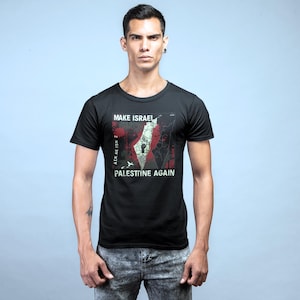 T-shirt pour homme Make Israel Palestine Again - Chemise Palestine gratuite - Support Gaza Relief Aid - T-shirt Palestine Freedom pour homme