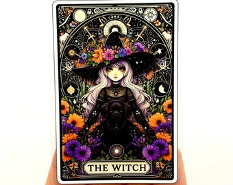 The witch Tarot Card sticker magic Stickers Colourful Witchy vinyl sticker