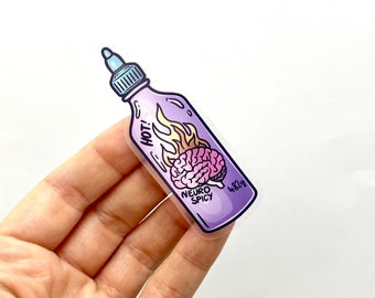 Pegatina de neuropicante: Conciencia de la salud mental, vinilo brillante