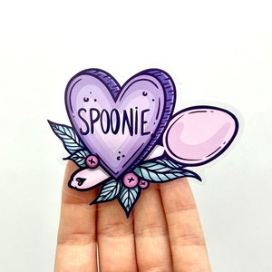 Spoonie Sticker: Mental Health Awareness, Glossy Vinyl (3 Inch)