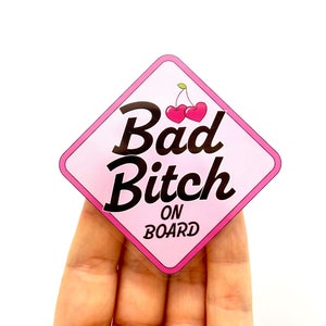Bad bitch on board today stickers baddie stickers gangster sticker spooky stickers spooner Sticker