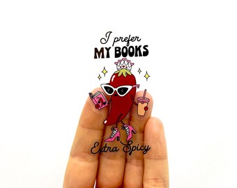 Spicy Book Lover Sticker: Smutty Reading Vinyl Decal