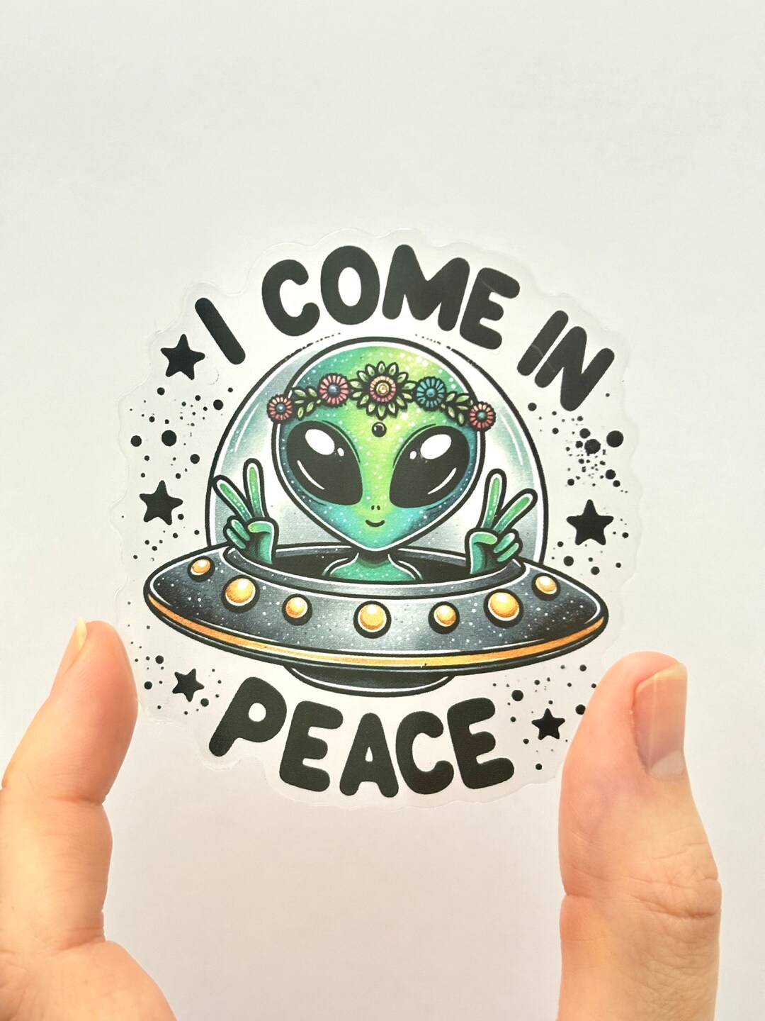 Funny Alien Vinyl Sticker: Snarky Space Decal - Etsy