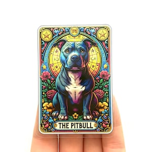 La divertida pegatina de la tarjeta del Tarot de Putbull, pegatinas de vinilo para perros con esqueleto sarcástico, pegatinas de calavera a la moda