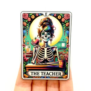 El maestro Tarot Card pegatina botella de agua calcomanía esqueleto pegatinas de vinilo Cool Popular pegatinas coloridas de moda