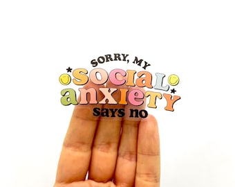 Social Anxiety Sticker: Glossy Vinyl Mental Health Sticker