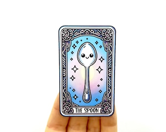The Spoon Tarot Card Sticker: Chronic Illness, Mental Health (3 Inches)