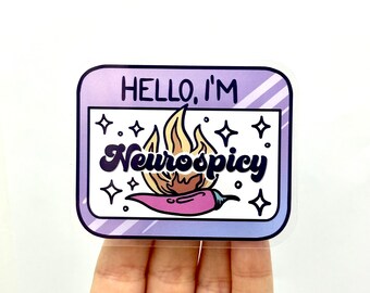 Neurospicy ステッカー: メンタルヘルス啓発、スプーニー、ADHD、自閉症