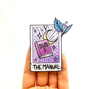 DSM Aufkleber für psychische Gesundheit Aufkleber DSM Handbuch Aufkleber psychische Gesundheit Bewusstsein Aufkleber Tarot-Karte Aufkleber