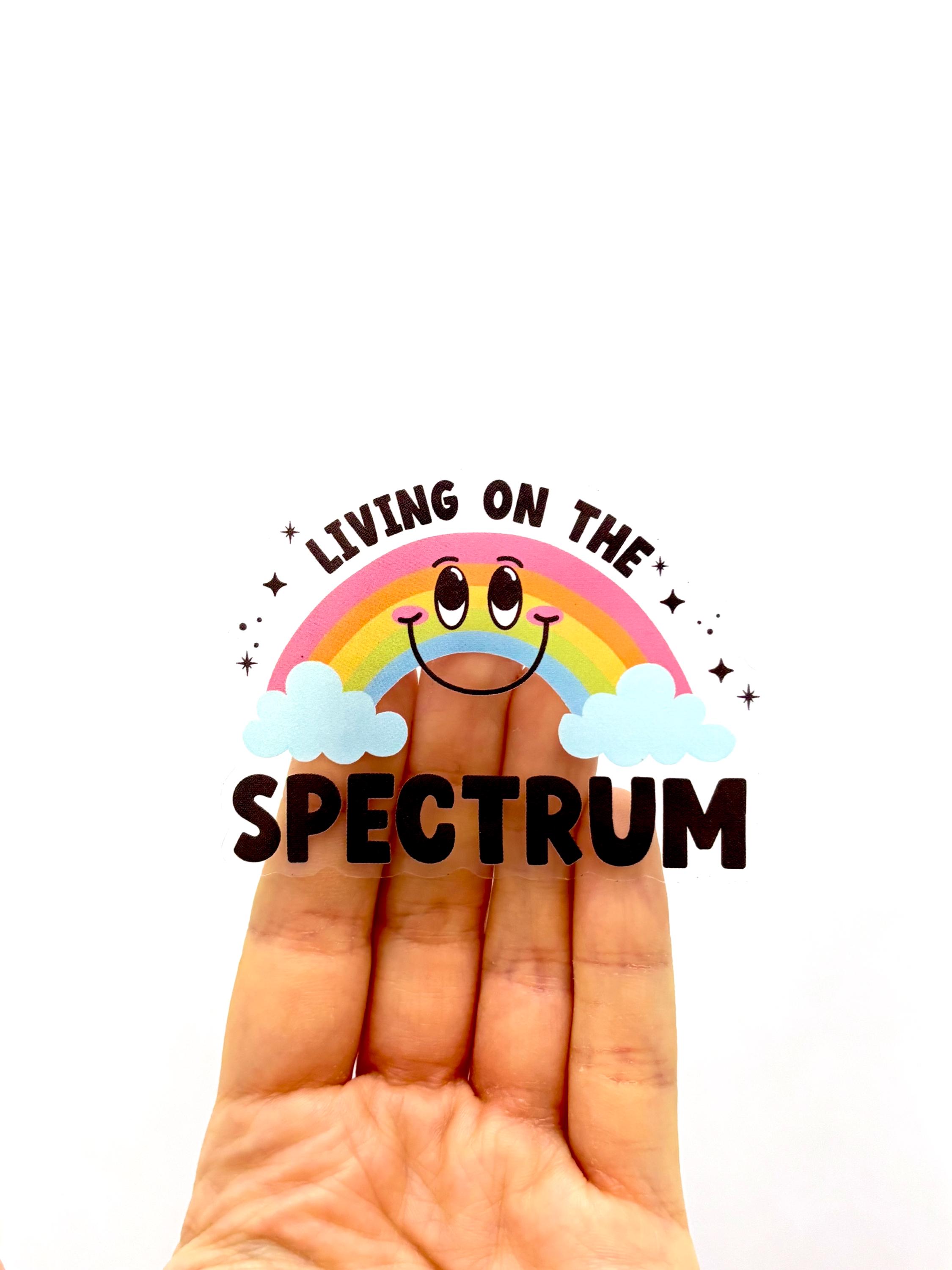Spectrum Sticker Living on the Spectrum Sticker: Autism Awareness, Rainbow Vinyl - Etsy