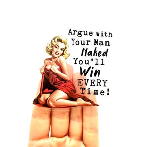 Pin-Up Girl Vinyl Sticker: 1950s Style, Feminist Art