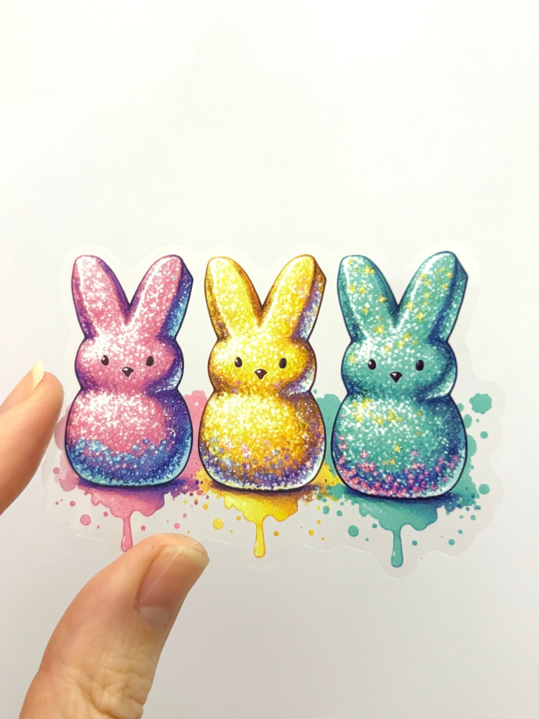 Cute Bunny Sticker Rabbit Vinyl Sticker Bunny Rabbit Stickers Easter ...