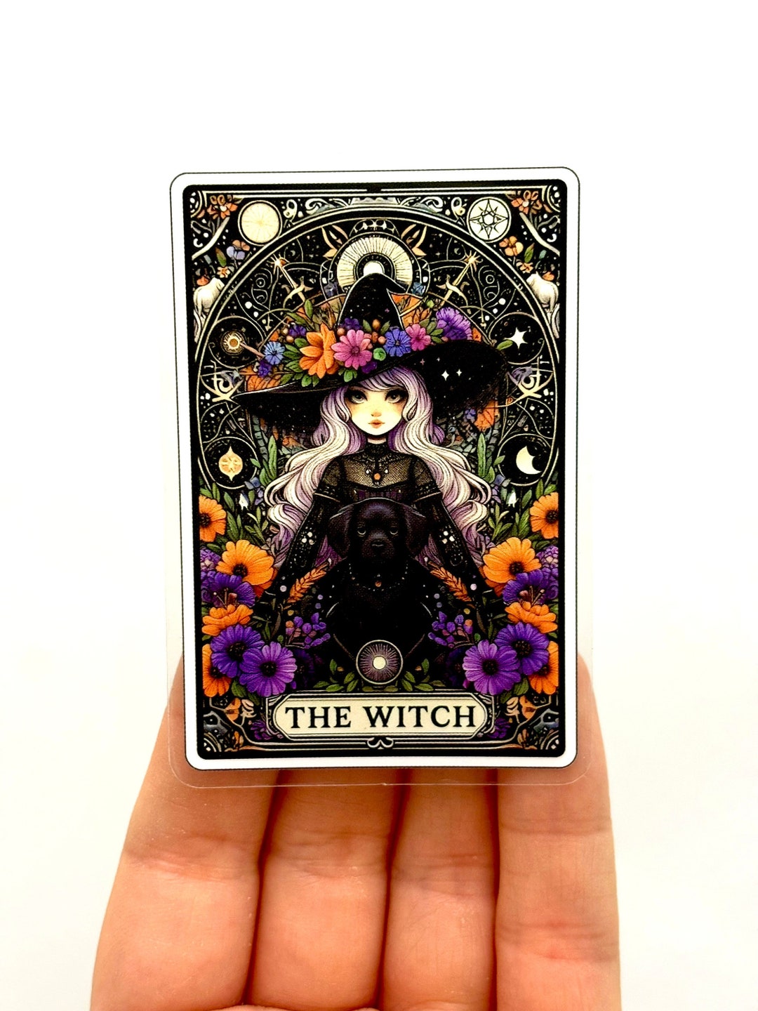 The Witch Tarot Card Sticker Magic Stickers Colourful Witchy Vinyl ...