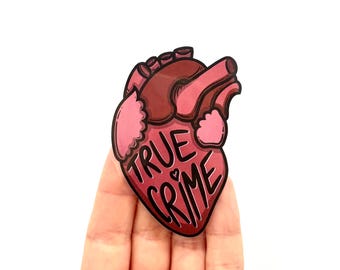 True Crime Heart Sticker: Glossy Vinyl, Crime Junkie Gift